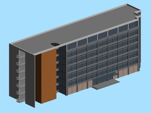 City hotel simple office building – 71 3D Model