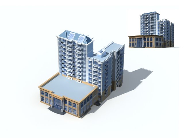 City Residential Garden villa office building design – 589 3D Model