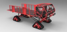 Truck with Mattracks Suspension tracks 3D Model