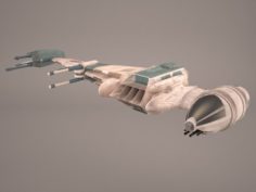 Game Ready B-wing Starfighter Star Wars 3D Model