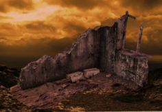The Corner of the Ruined House 3D Model