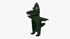Funny Cartoon Crocodile 3D Model
