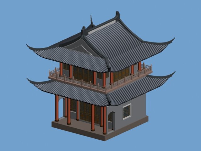 City chinese ancient luxury palace building – 90 3D Model