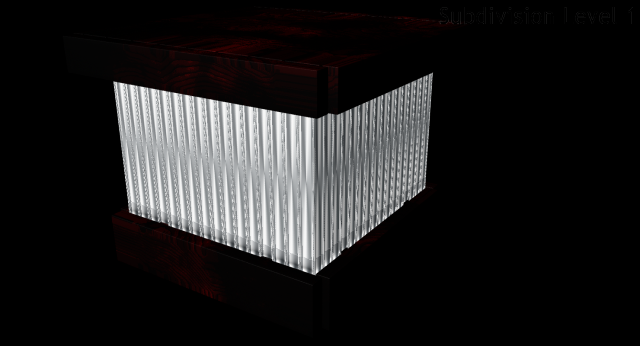 Aluminium Wood Coffee Table 3D Model