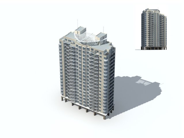 City Residential Garden villa office building design – 606 3D Model