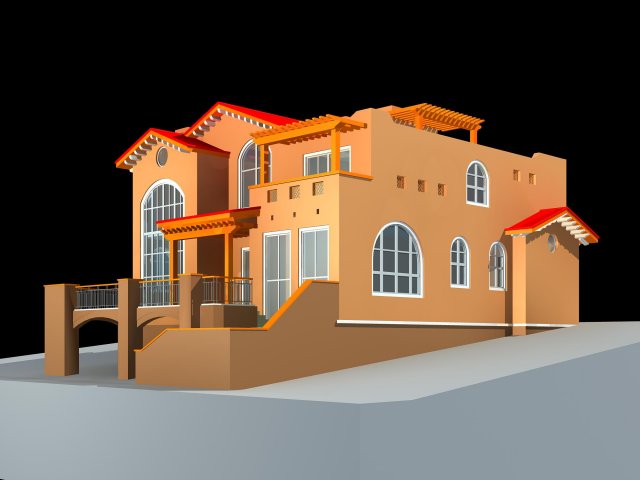 City – alone Villa 1112 3D Model