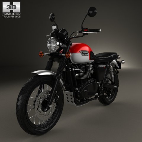 Triumph Scrambler 2015 3D Model