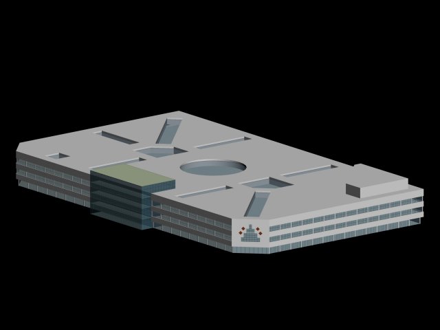 City hotel simple office building – 81 3D Model