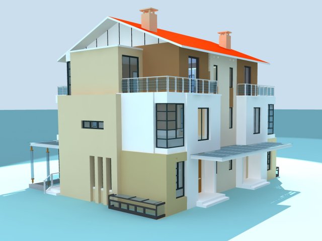 City – alone Villa 11180 3D Model