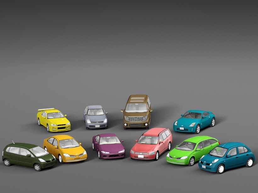 Vehicle Packs cars Nissan 3D Model