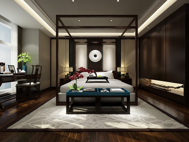 Bedroom hotel suites designed a complete 127 3D Model