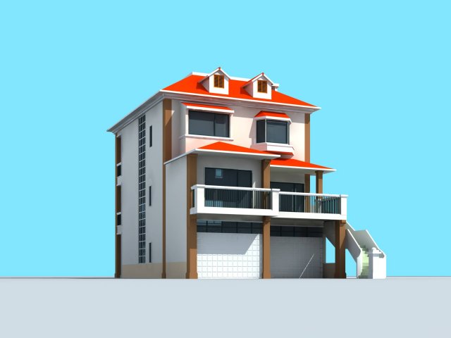 City – alone Villa 11178 3D Model