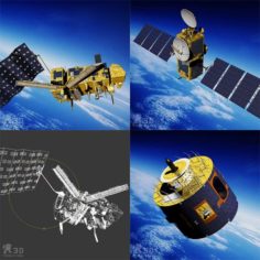 Satellites Met Jason MSG collection 3D Model