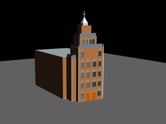 City hotel simple office building – 109 3D Model