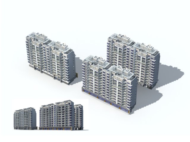 City Residential Garden villa office building design – 576 3D Model