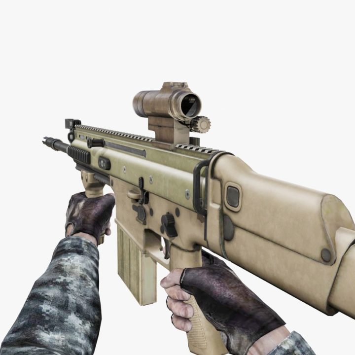 MK17 Assault Rifle 3D Model