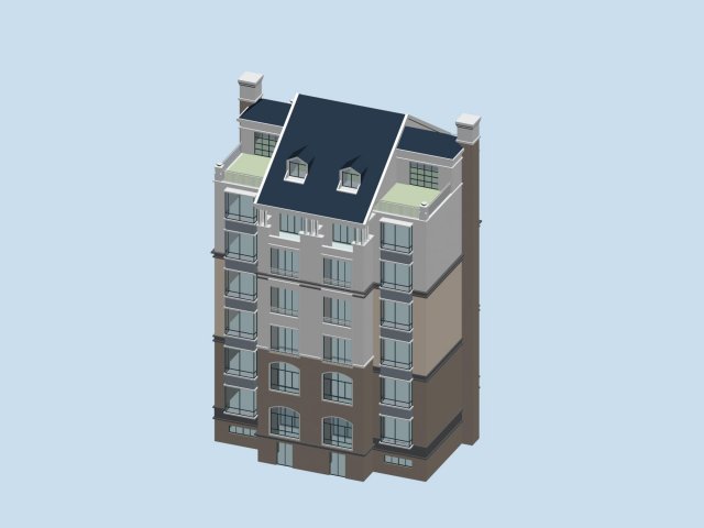 City Residential Garden villa office building design – 133 3D Model