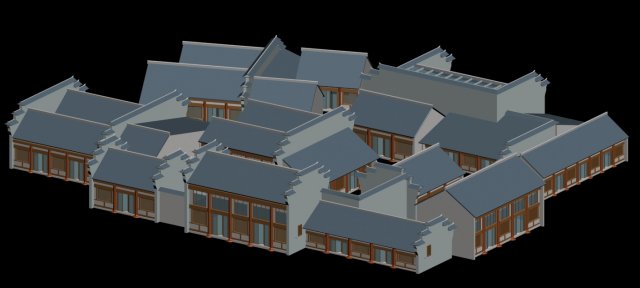 City chinese ancient luxury palace building – 84 3D Model