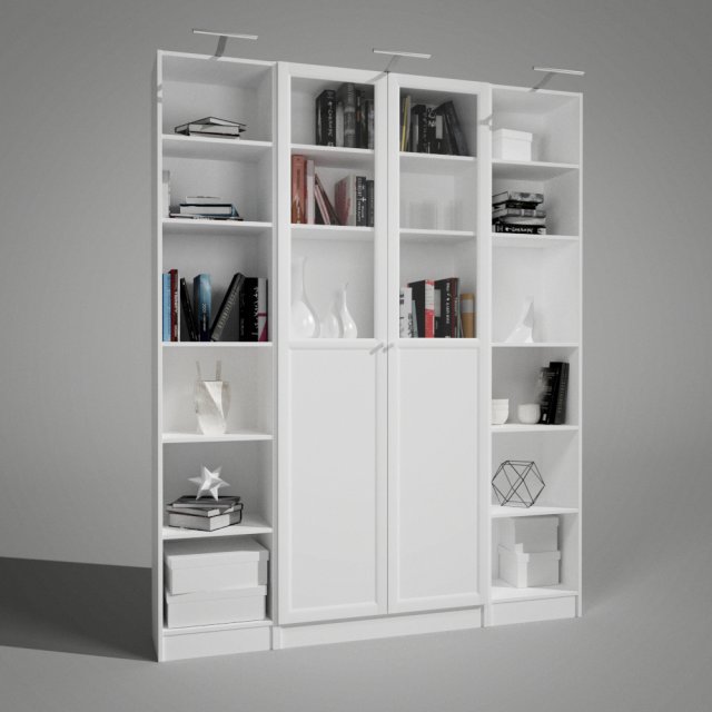 Shelf and books decor Collection 3D Model