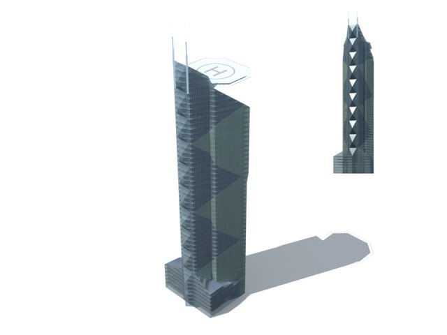 City office building construction avant-garde design hotel – 284 3D Model
