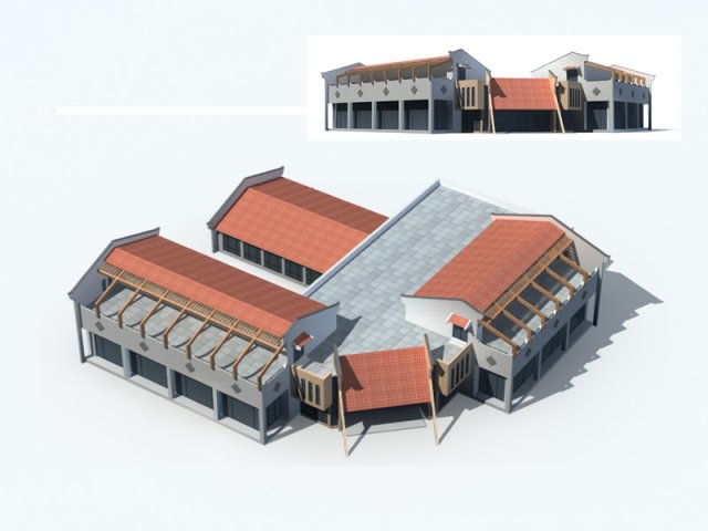 City office building construction avant-garde design hotel – 200 3D Model
