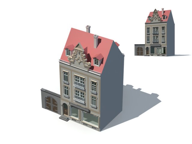 City ancient palace building luxury villas – 67 3D Model