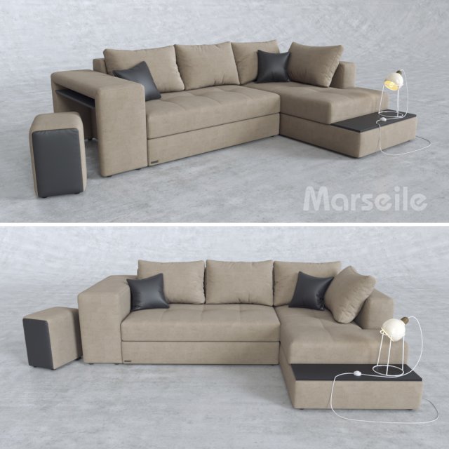 Sofa Marseile 3D Model