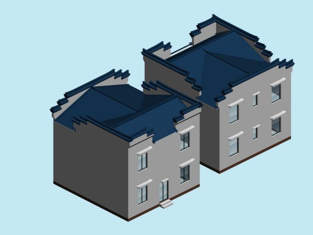 City hotel simple office building – 86 3D Model