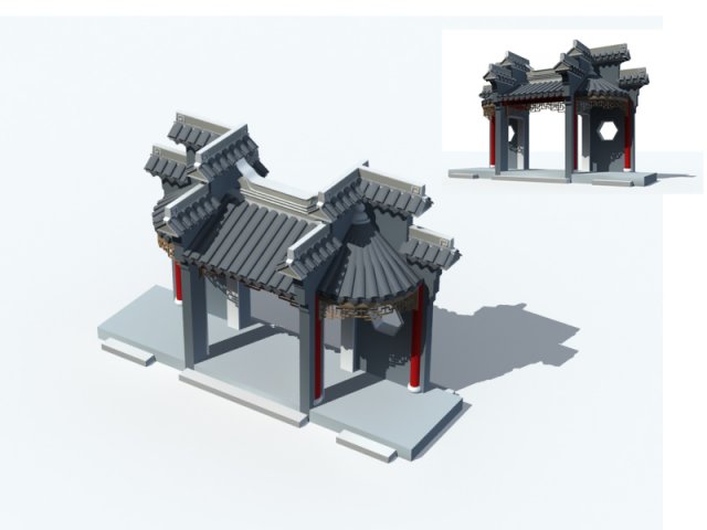 City ancient palace building luxury villas – 34 3D Model