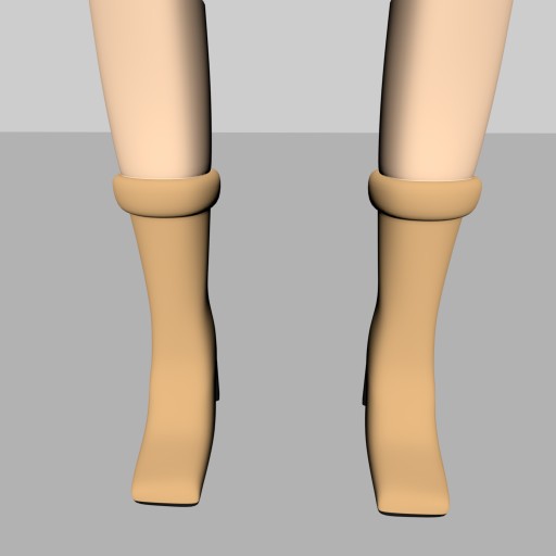 High Class Female Long Shoes 						 Free 3D Model