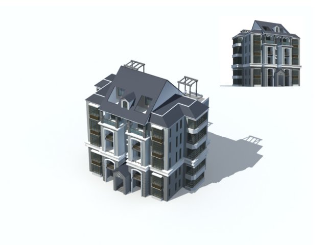 City Residential Garden villa office building design – 581 3D Model