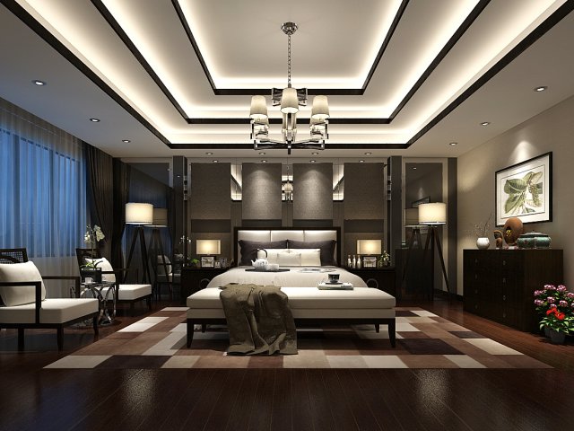 Deluxe master bedroom design 50 3D Model