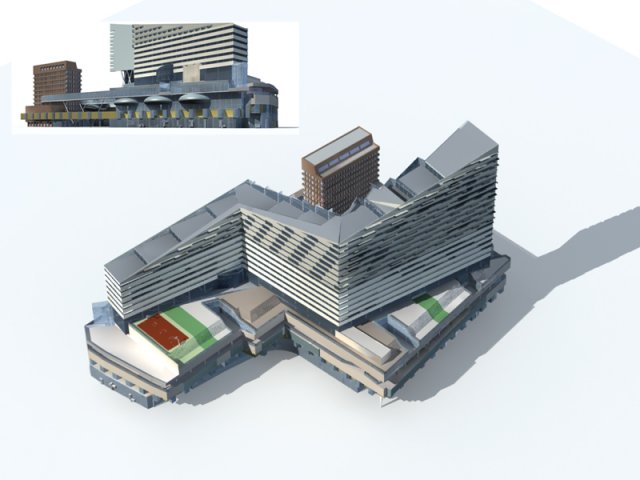 City office building construction avant-garde design hotel – 287 3D Model