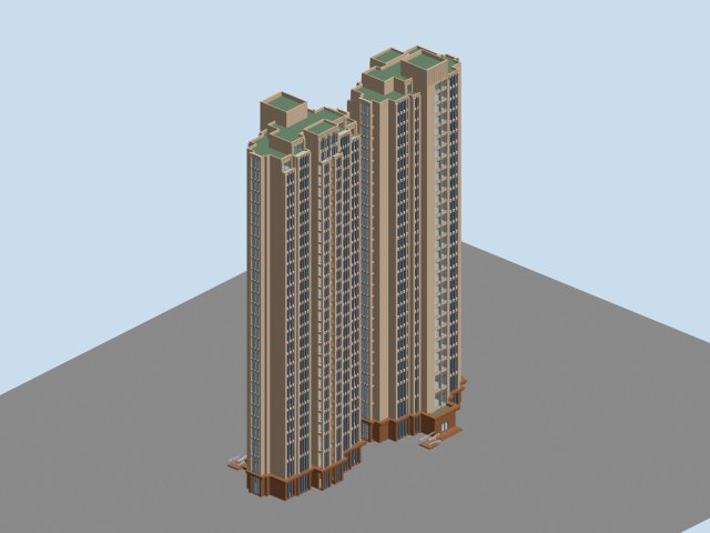 City government office building architectural design – 393 3D Model