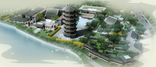 City chinese ancient luxury palace building – 88 3D Model