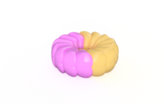 French cruller donut 3D Model