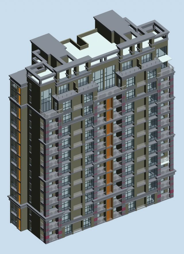 City government office building architectural design – 216 3D Model