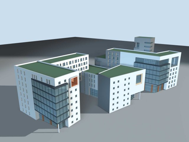 City planning office building fashion design – 117 3D Model