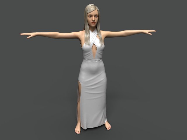 Woman-1 – middle poly 3D Model