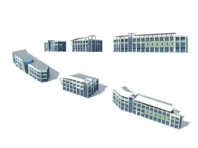 City office building construction avant-garde design hotel – 56402 3D Model