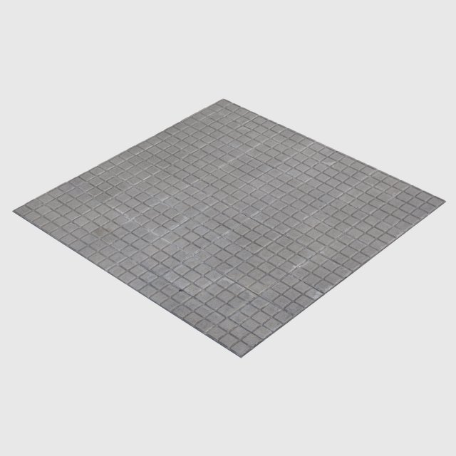 Square Tiled Sidewalk 3D Model