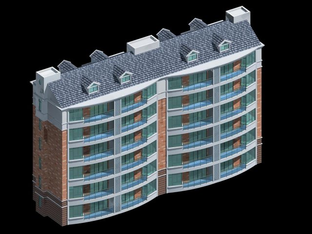 City Residential Garden villa office building design – 460 3D Model