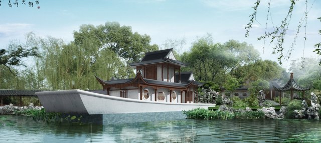 City chinese ancient luxury palace building – 111 3D Model