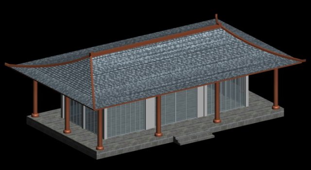 City chinese ancient luxury palace building – 93 3D Model