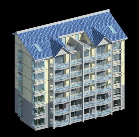 City Residential Garden villa office building design – 398 3D Model