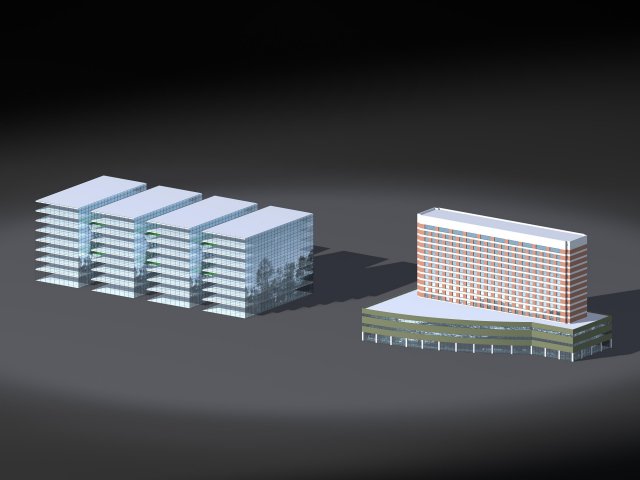 City hotel simple office building – 65 3D Model