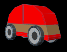 3D Car lillabo lowpoly model 3D Model