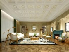 European-style living room design 72 3D Model