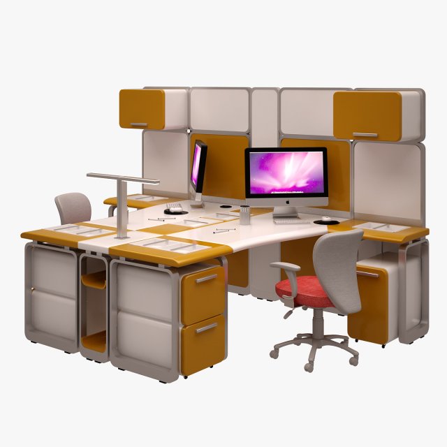 Workstation Set 02 3D Model