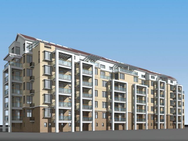 City Residential Garden villa office building design – 170 3D Model
